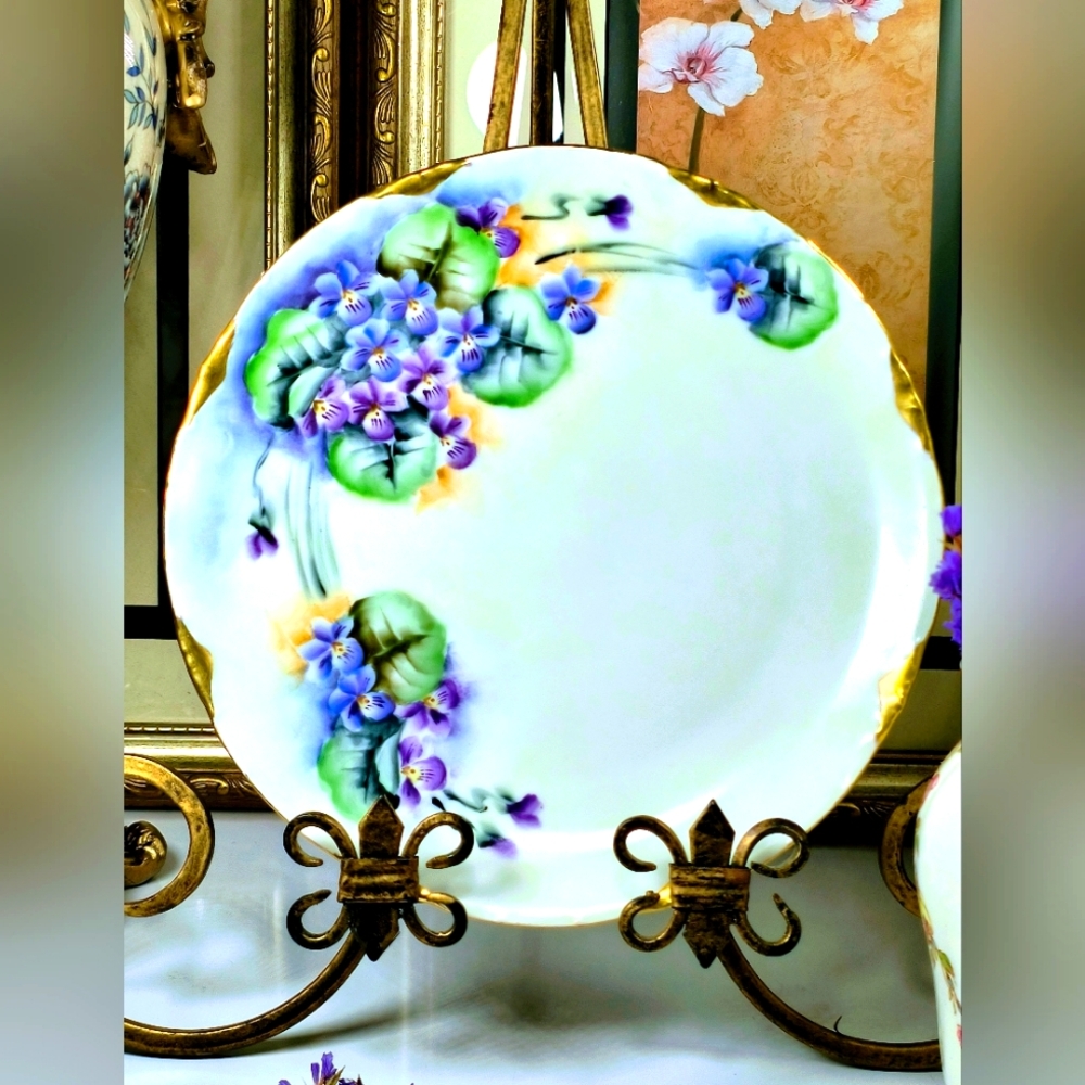 Unique, antique, rare and beautiful, VERSAILLES BAVARIA, plate, hand painted,